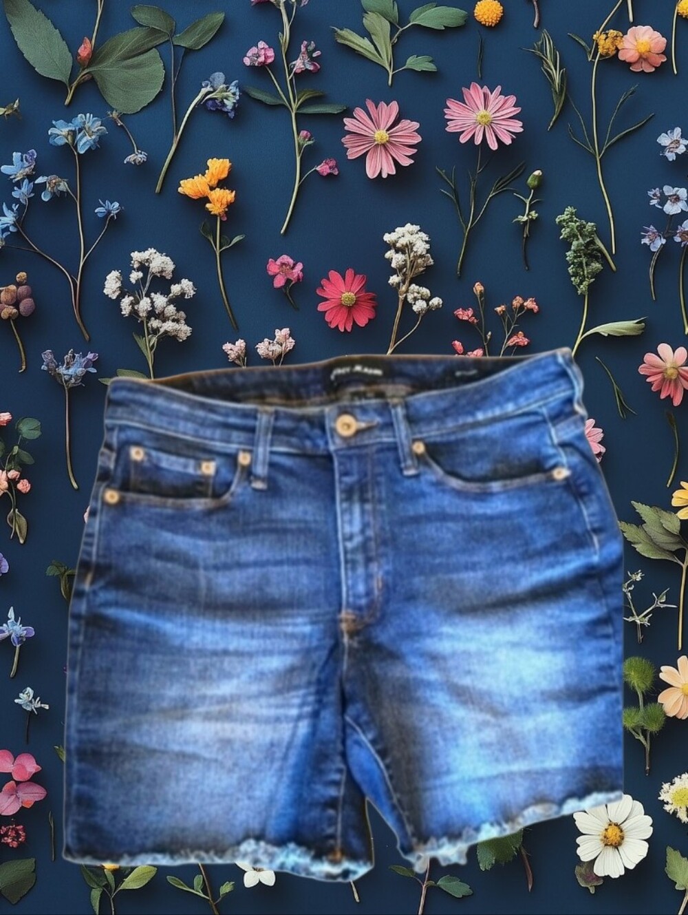 DKNY Distressed Women's High Rise Denim Shorts